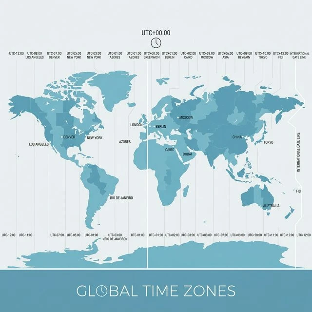 Global Time Zones from Space