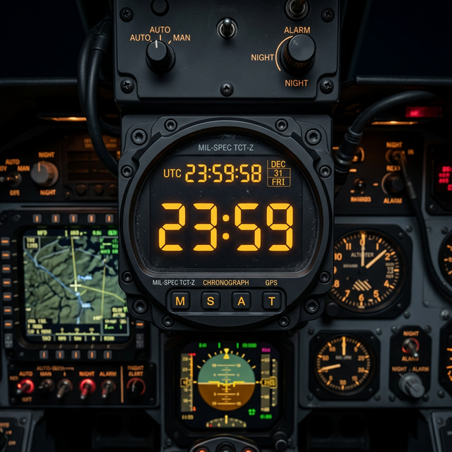 Digital Watch Face showing 23:59 in 24-Hour Format